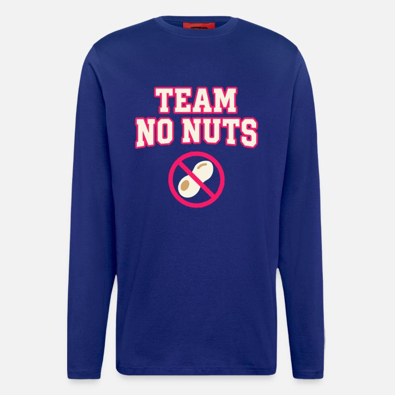 Team No Nuts mit Erdnuss Symbol - Langarmshirt - made by SPREAD  - Iconic Blue