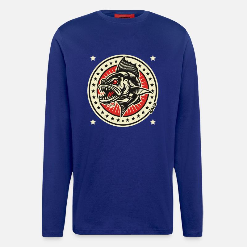 Barracuda-Abzeichen - Langarmshirt - made by SPREAD - Iconic Blue
