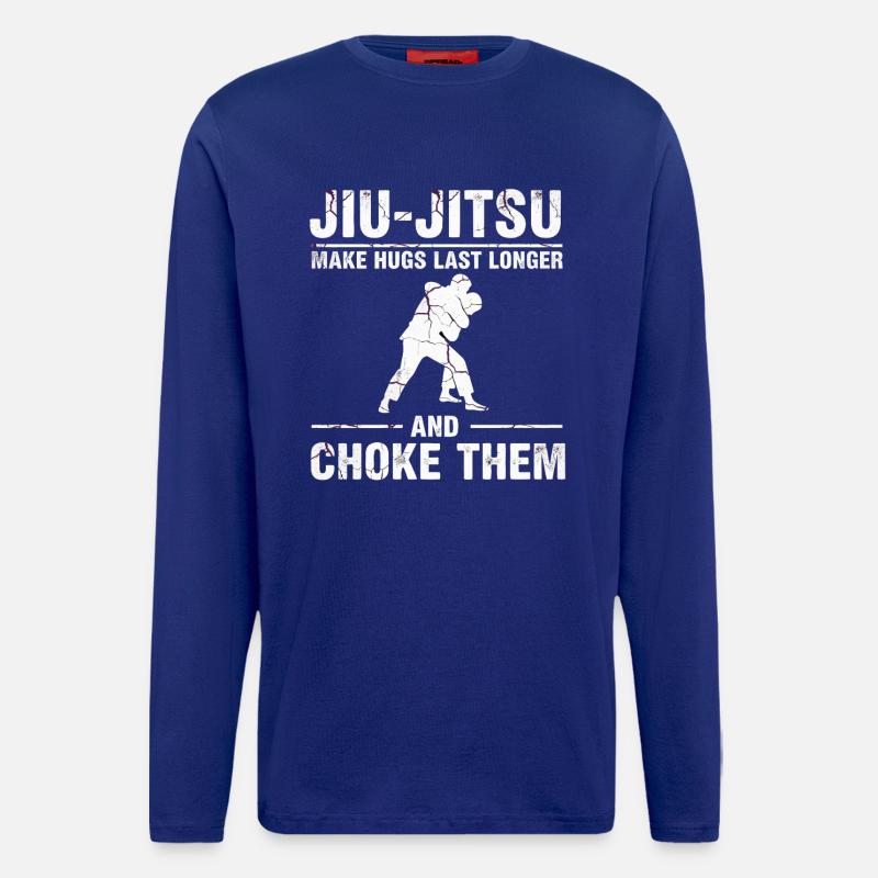 Jiu Jitsu Choke Them - Longsleeve - made by SPREAD  - Iconic Blue