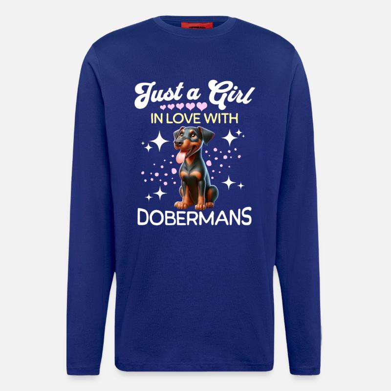 Dobermann Mädchen - Langarmshirt - made by SPREAD  - Iconic Blue