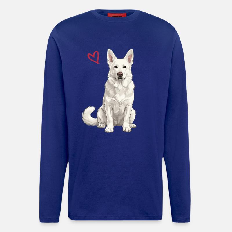 White German Shepherd, White Shepherd - Longsleeve - made by SPREAD  - Iconic Blue