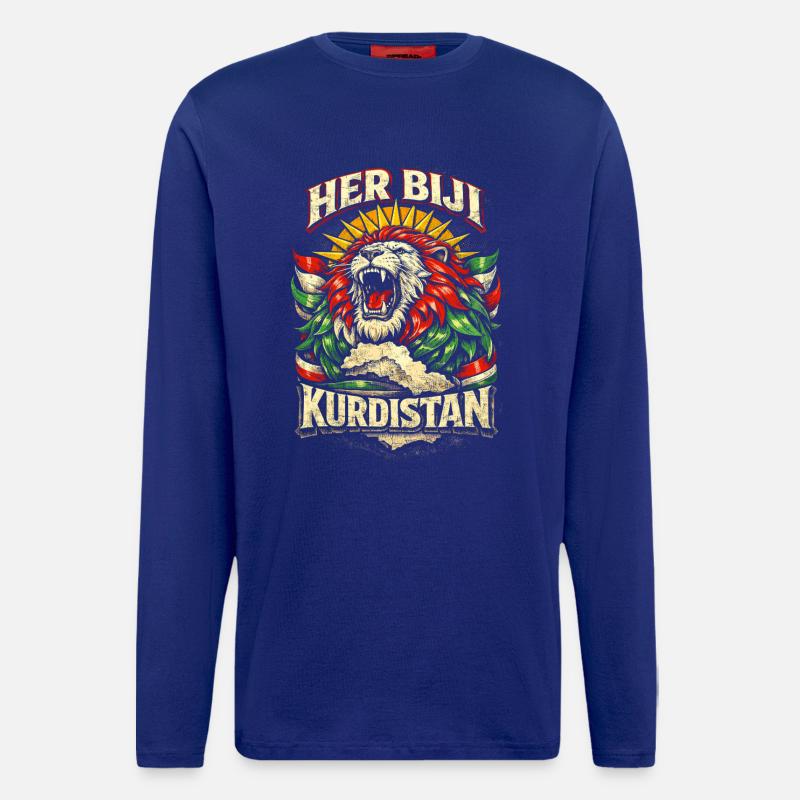 Her Biji Kurdistan Kurde Kurden - Langarmshirt - made by SPREAD  - Iconic Blue