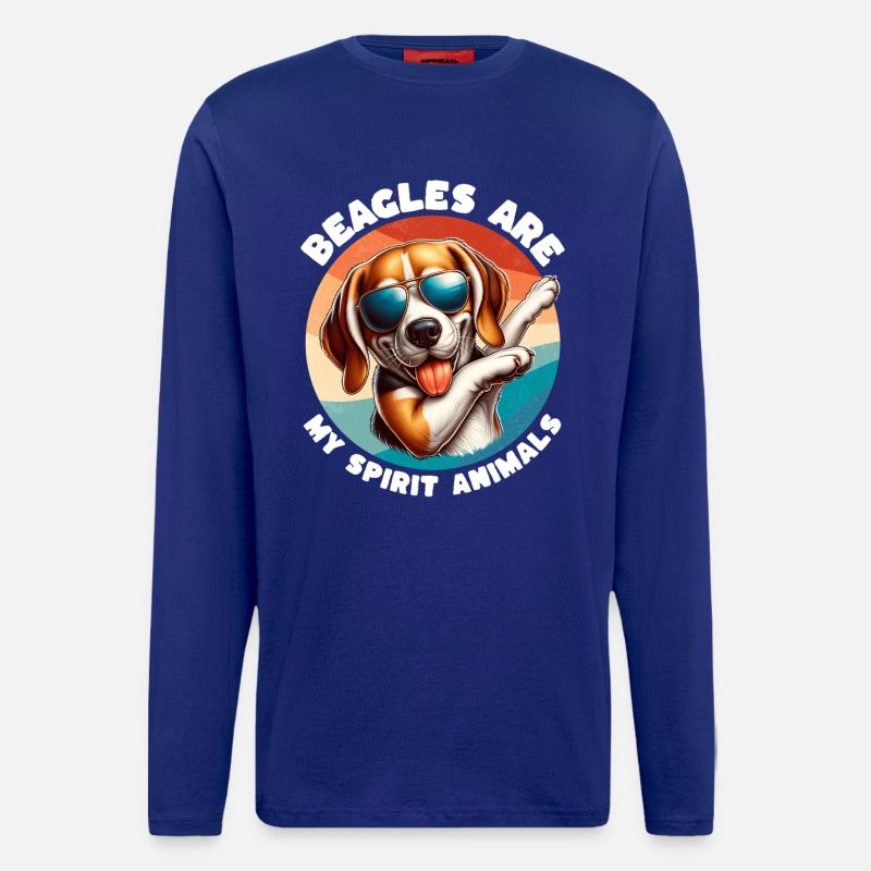 Lustige Beagle Sprüche - Langarmshirt - made by SPREAD  - Iconic Blue