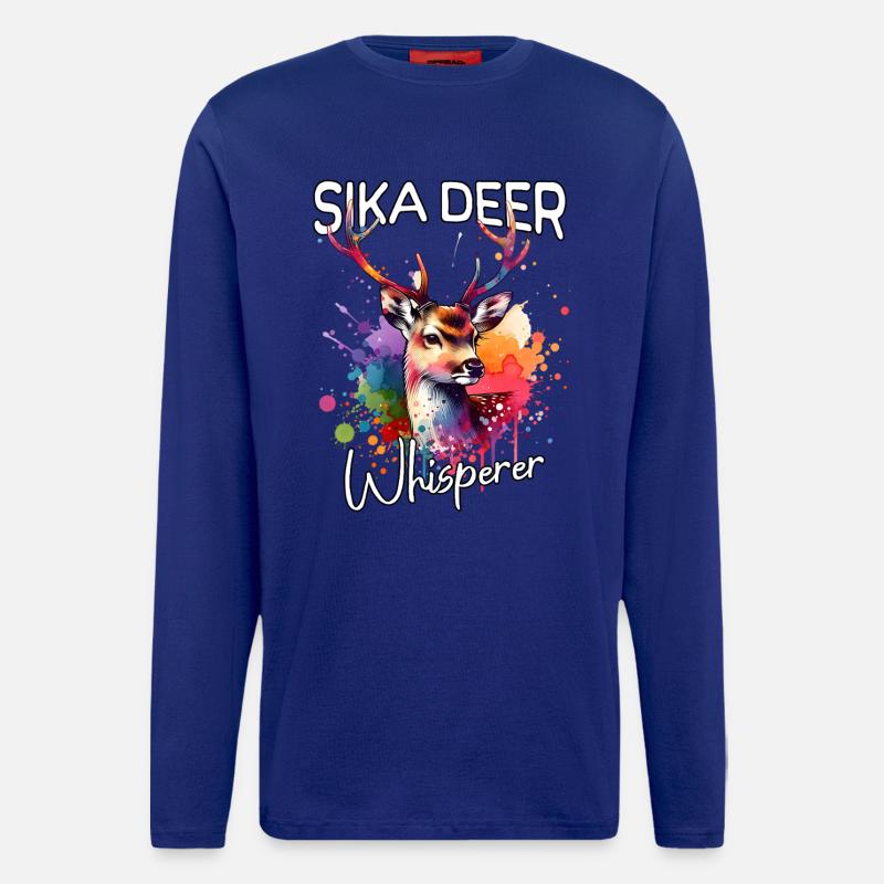 Sikahirsch Flüsterer - Langarmshirt - made by SPREAD  - Iconic Blue