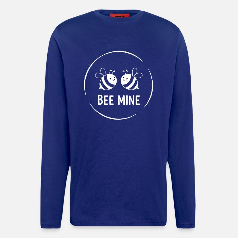 Bee Mine Valentine's Day Bee - Longsleeve - made by SPREAD  - Iconic Blue