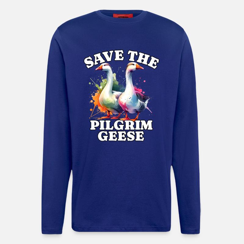 Pilgrim Gans Save Pilgrim Goose - Longsleeve - made by SPREAD - Iconic Blue