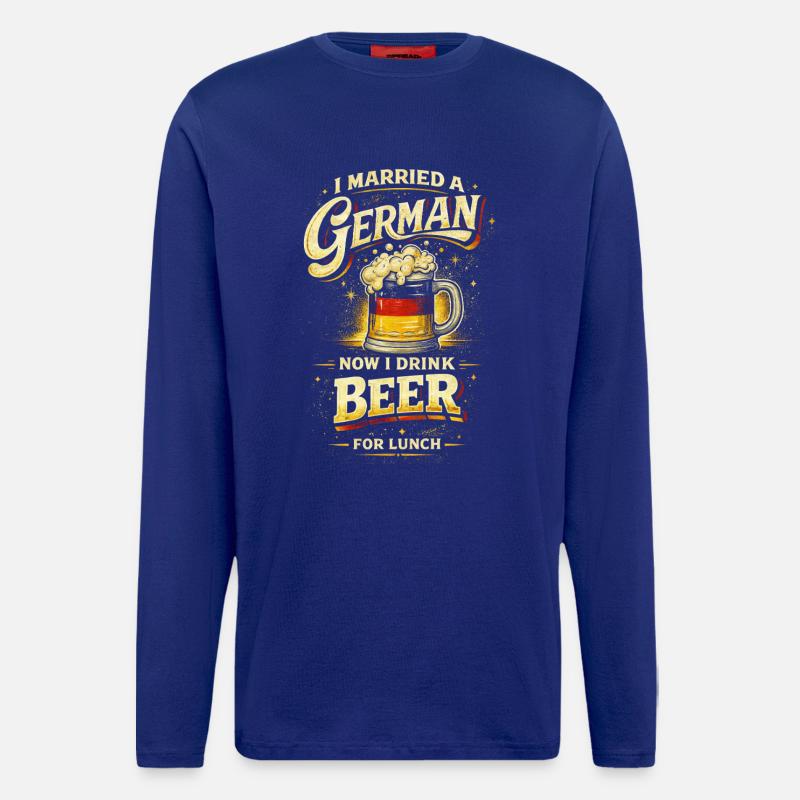 Married to a German - Longsleeve - made by SPREAD  - Iconic Blue