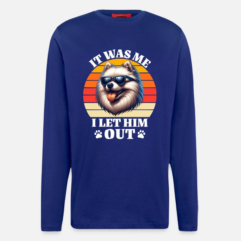 Lustige Spitz Zwergspitz Sprüche - Langarmshirt - made by SPREAD - Iconic Blue