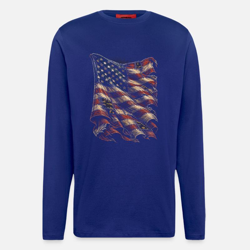 Veterans Day for Democrats - Longsleeve - made by SPREAD  - Iconic Blue