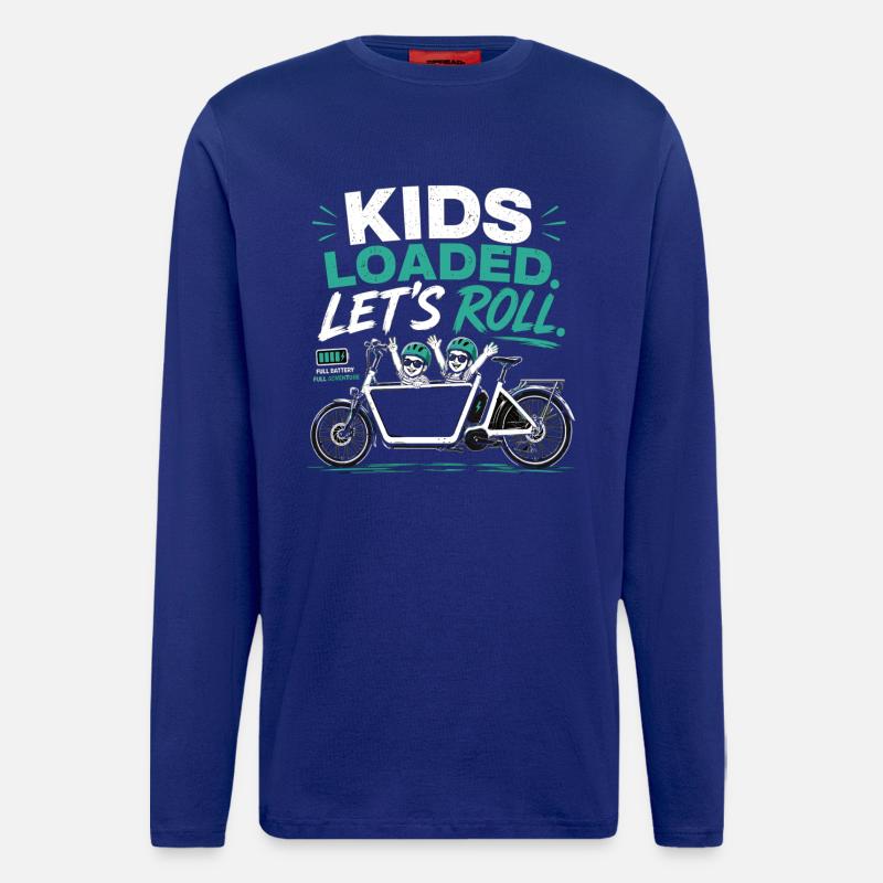 Kids Loaded Lets Roll Lastenrad - Langarmshirt - made by SPREAD  - Iconic Blue