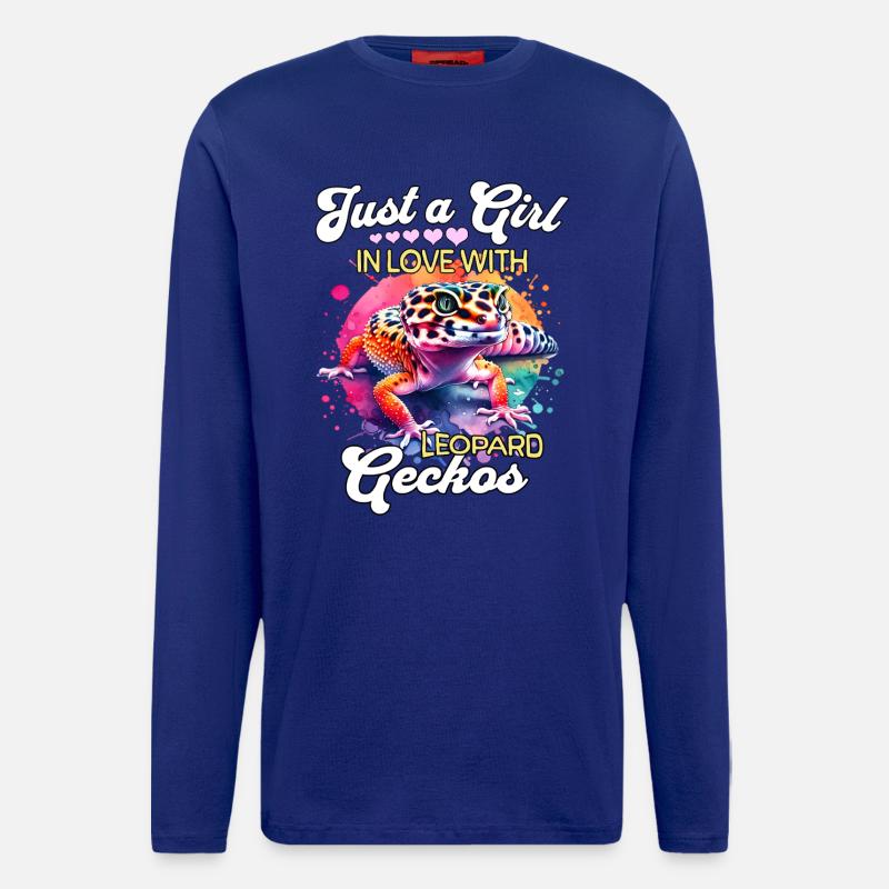 Mädchen Leopardgecko - Langarmshirt - made by SPREAD  - Iconic Blue