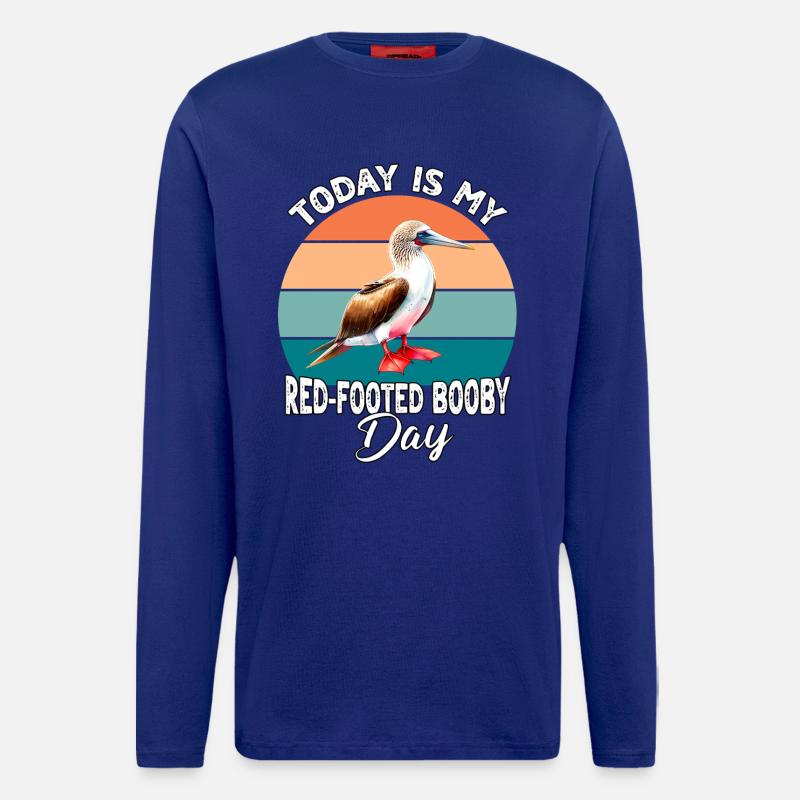 Rotfusstölpel Red Footed Booby - Langarmshirt - made by SPREAD  - Iconic Blue