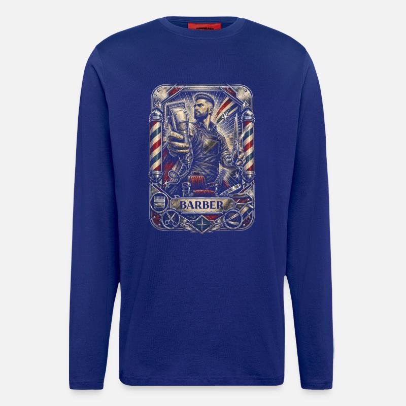 Barber Barbier - Langarmshirt - made by SPREAD  - Iconic Blue