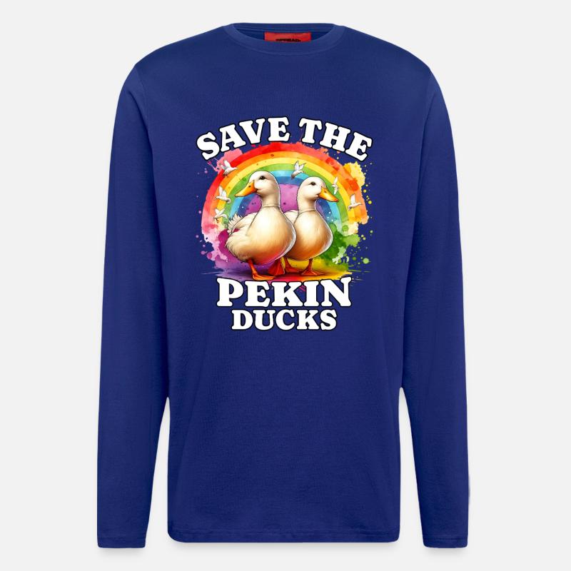 Peking duck Save Pekin Duck - Longsleeve - made by SPREAD - Iconic Blue