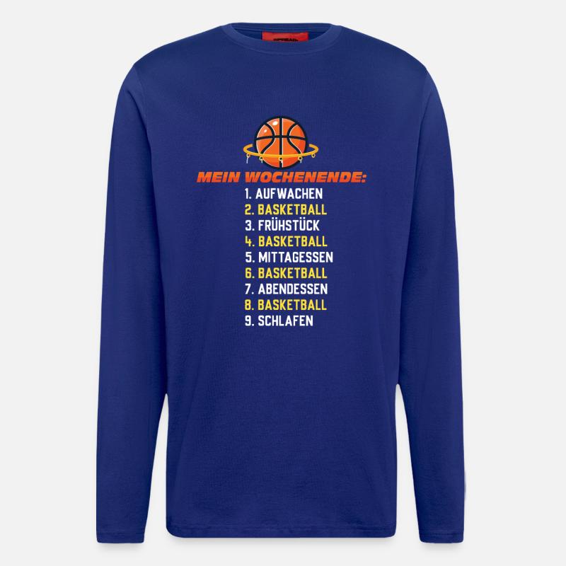 Basketball Weekend – Geschenkidee - Langarmshirt - made by SPREAD  - Iconic Blue