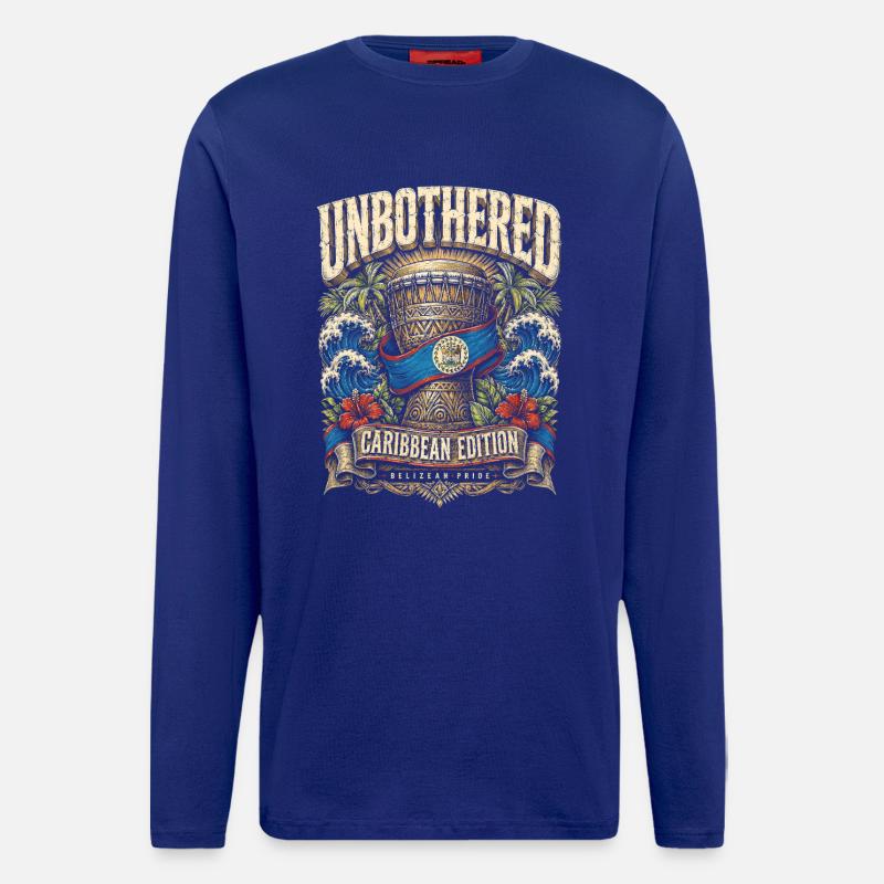 Belize Belizean Root Caribbean Edition - Longsleeve - made by SPREAD  - Iconic Blue
