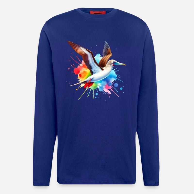 Red-footed booby gift - Longsleeve - made by SPREAD  - Iconic Blue