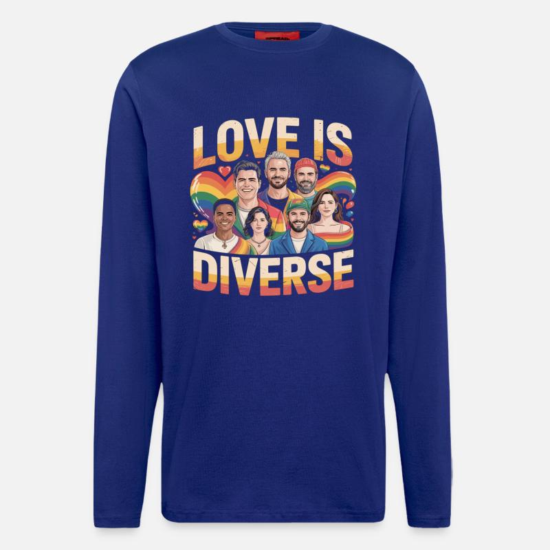 Love Is Diverse Pride Rainbow - Longsleeve - made by SPREAD - Iconic Blue