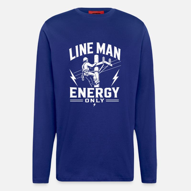 Engineering Engineer Electrician Lineman Design - Longsleeve - made by SPREAD - Iconic Blue