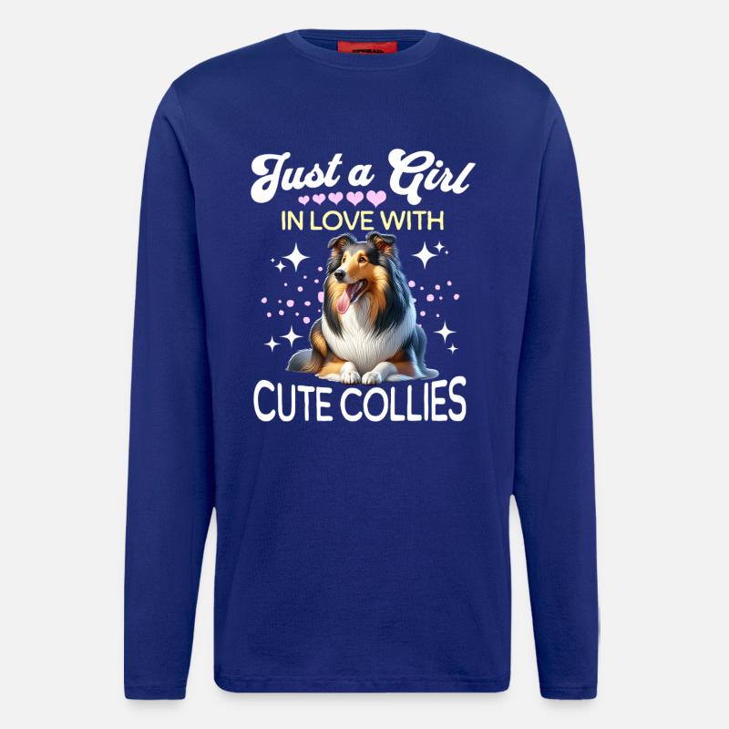 Langhaar Collie Mädchen - Langarmshirt - made by SPREAD  - Iconic Blue