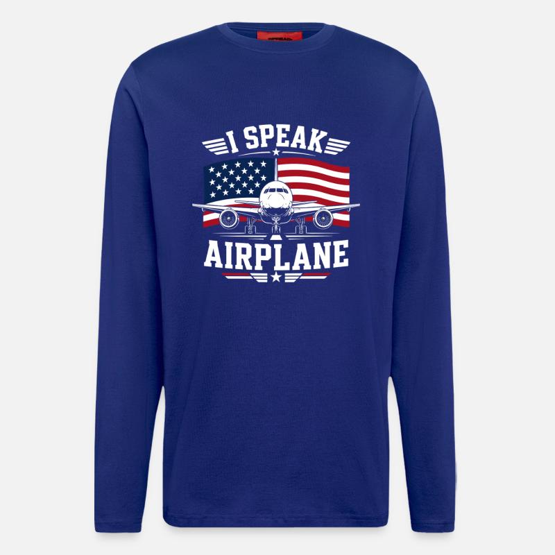 Flugzeug Wartung Techniker Luftfahrt - Langarmshirt - made by SPREAD - Iconic Blue
