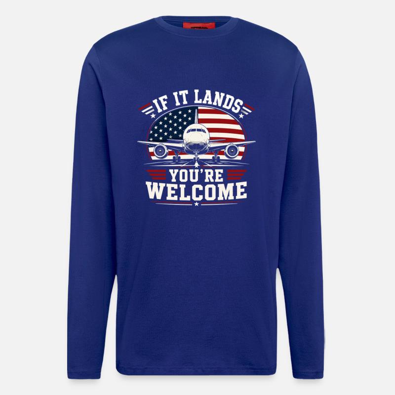 Luftfahrt Techniker Flugzeug Wartung - Langarmshirt - made by SPREAD - Iconic Blue