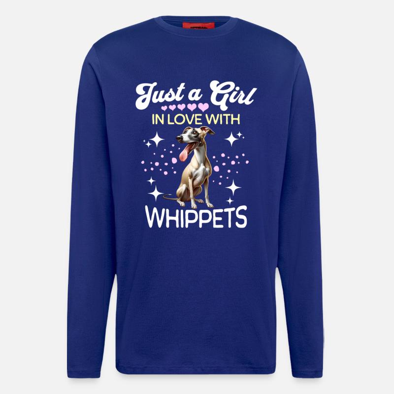 Windhund Mädchen - Langarmshirt - made by SPREAD - Iconic Blue