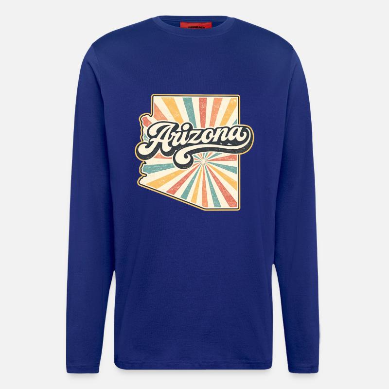 Arizona Retro Sunburst Script - Longsleeve - made by SPREAD - Iconic Blue