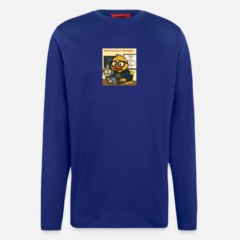 Funny Coding Duck Illustration - Longsleeve - made by SPREAD  - Iconic Blue