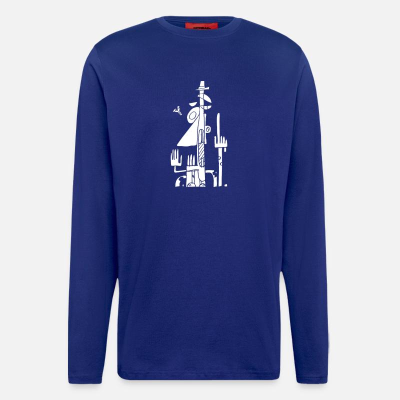 Herr abstrakt - Langarmshirt - made by SPREAD  - Iconic Blue