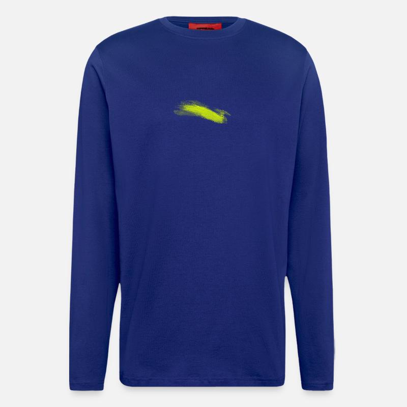 Neon Lime Pinselstrich - Langarmshirt - made by SPREAD  - Iconic Blue