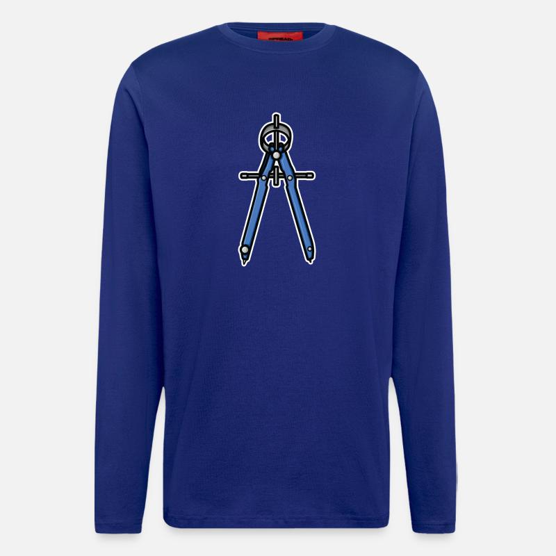 Zirkel Retro Look - Langarmshirt - made by SPREAD - Iconic Blue