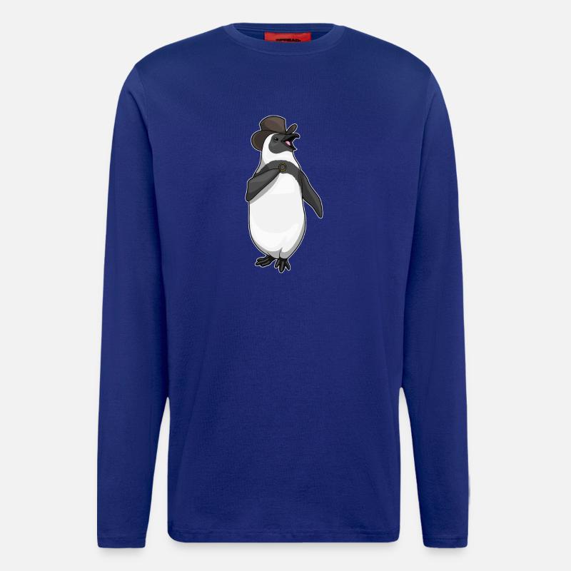 Pinguin Bräutigam Ehering Hochzeit - Langarmshirt - made by SPREAD - Iconic Blue