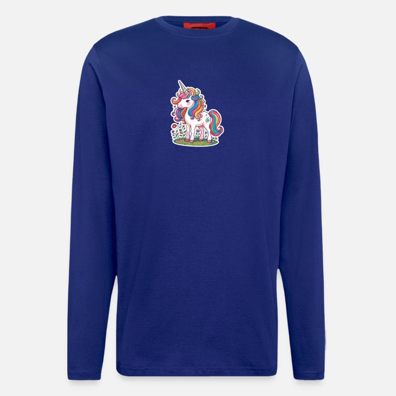 Einhorn-Blumenfeld - Langarmshirt - made by SPREAD  - Iconic Blue