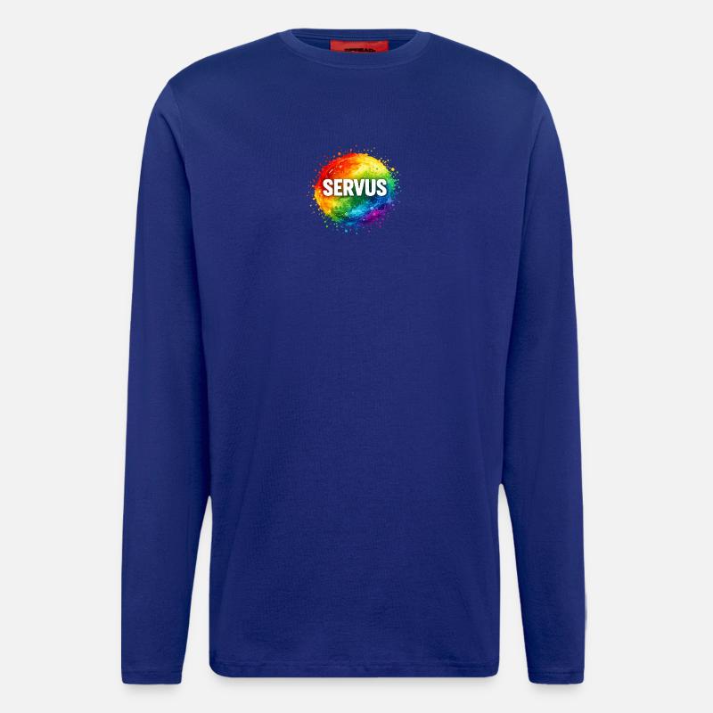 Bunte Farbexplosion SERVUS - Langarmshirt - made by SPREAD  - Iconic Blue