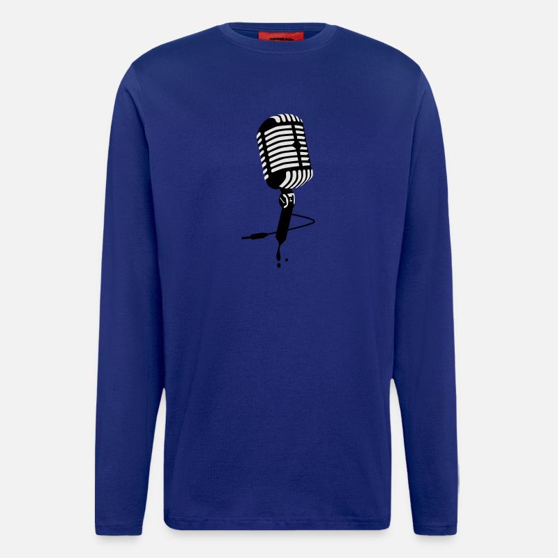 Mikrofon microphone - Langarmshirt - made by SPREAD  - Iconic Blue