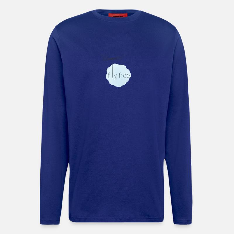 Luftiges Fliegendes Libellen-Motiv - Langarmshirt - made by SPREAD  - Iconic Blue