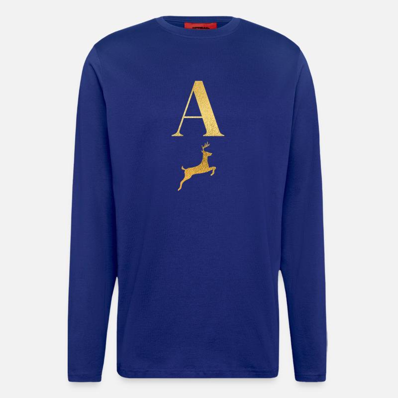 Brief an einen goldenen Hirsch - Geschenkidee - Langarmshirt - made by SPREAD  - Iconic Blue