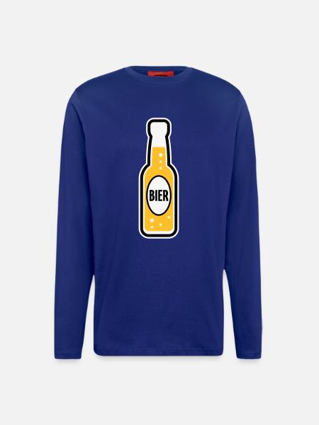 Bierflasche (Bier / Bierchen / POS 3C) - Langarmshirt - made by SPREAD - Iconic Blue