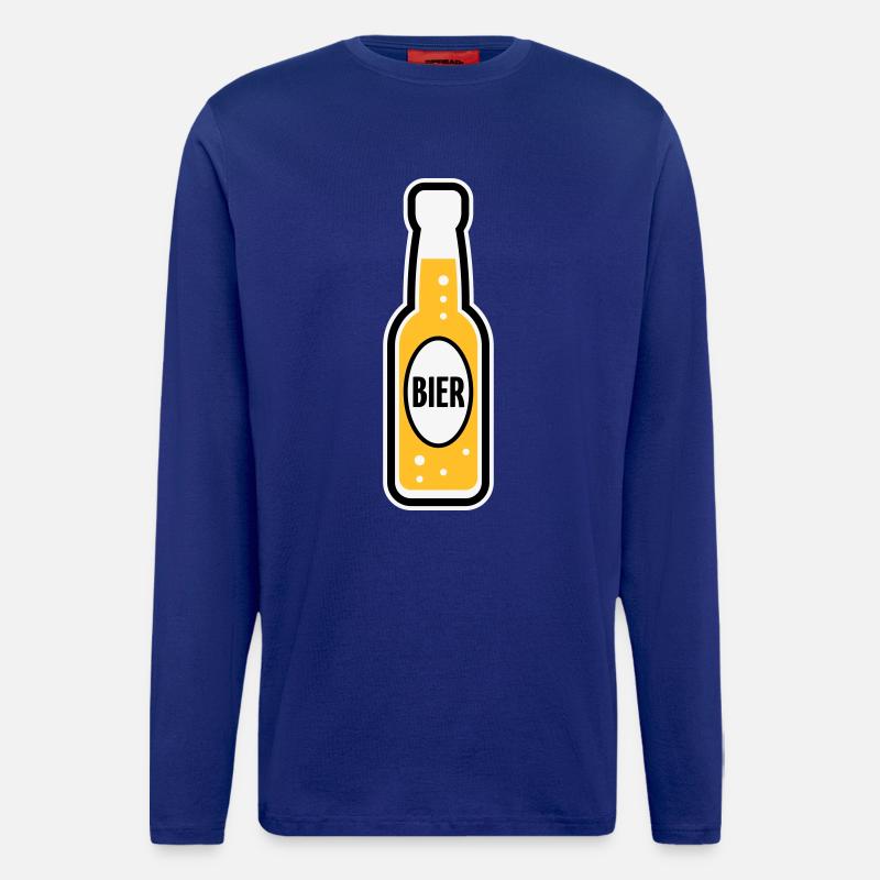 Bierflasche (Bier / Bierchen / POS 3C) - Langarmshirt - made by SPREAD  - Iconic Blue