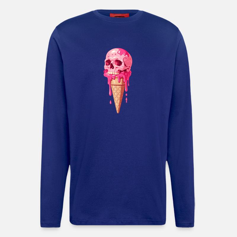 Pink Skull Eiscreme - Langarmshirt - made by SPREAD  - Iconic Blue