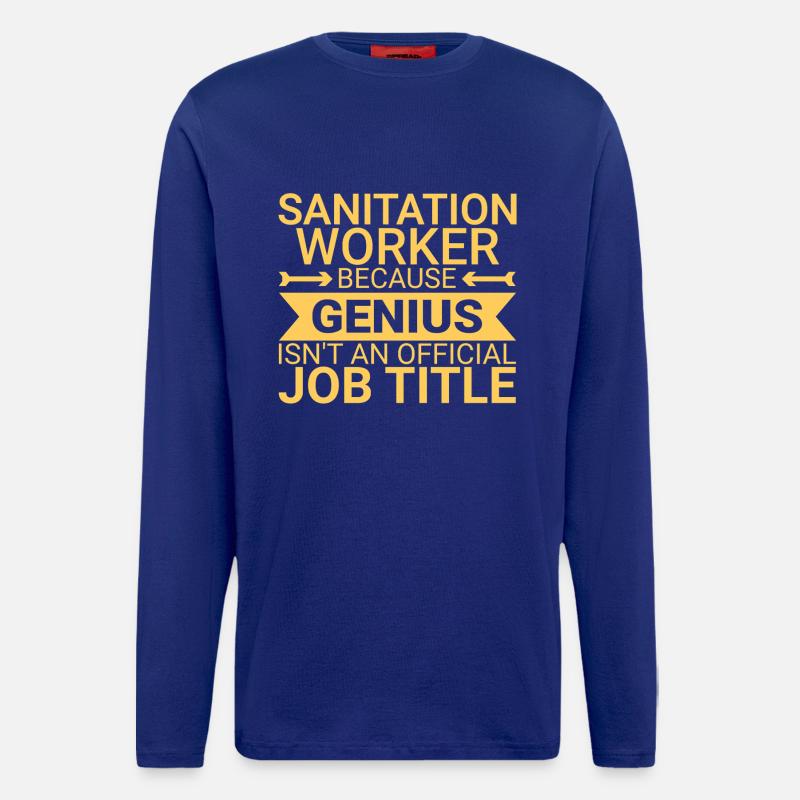 Sanitation worker Genius - Langarmshirt - made by SPREAD  - Iconic Blue
