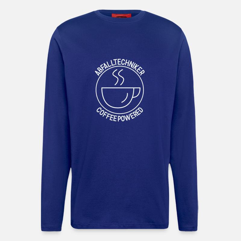 Waste Technician Coffee Powered - Longsleeve - made by SPREAD  - Iconic Blue