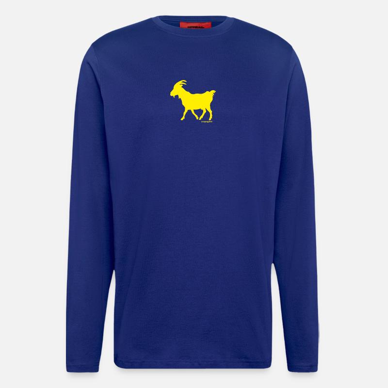 Ziege GOAT Sündenbock gelb - Langarmshirt - made by SPREAD - Iconic Blue