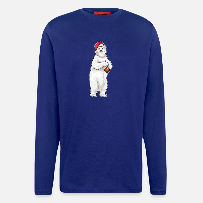 Eisbär Weihnachten Weihnachtskugel - Langarmshirt - made by SPREAD  - Iconic Blue