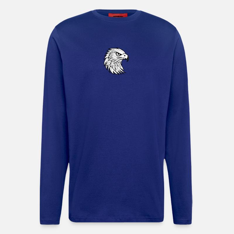 Stylized eagle head design - Longsleeve - made by SPREAD  - Iconic Blue