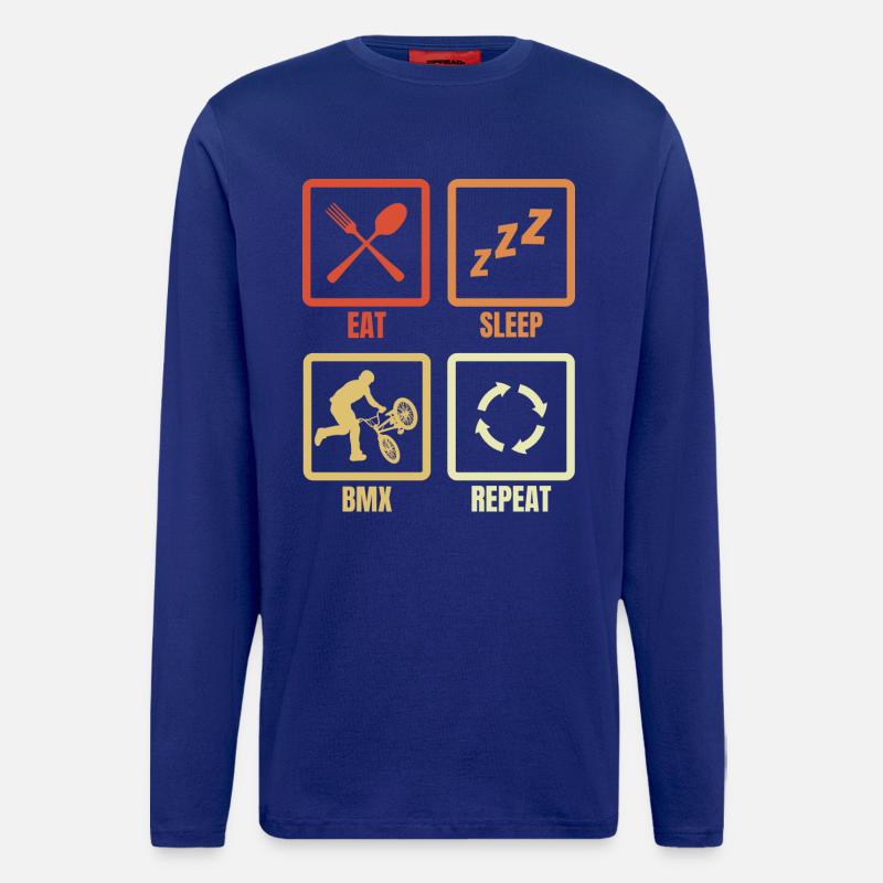 BMX Routine - Langarmshirt - made by SPREAD  - Iconic Blue