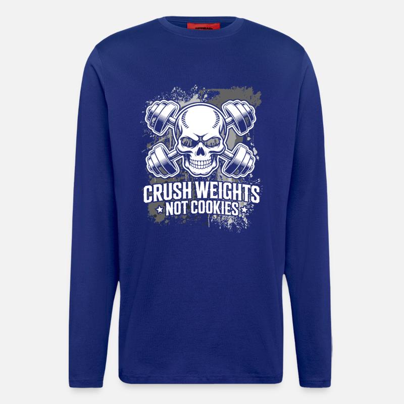 Crush Weights Gym No Sugar - Longsleeve - made by SPREAD  - Iconic Blue