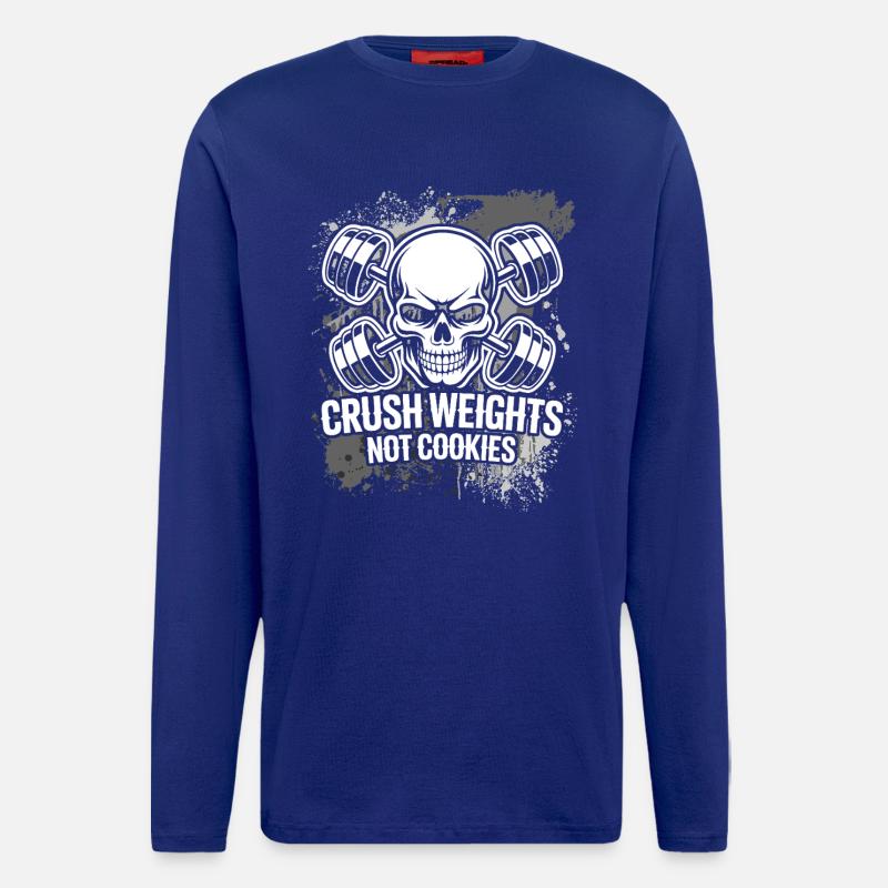 Crush Weights Gym - Langarmshirt - made by SPREAD - Iconic Blue
