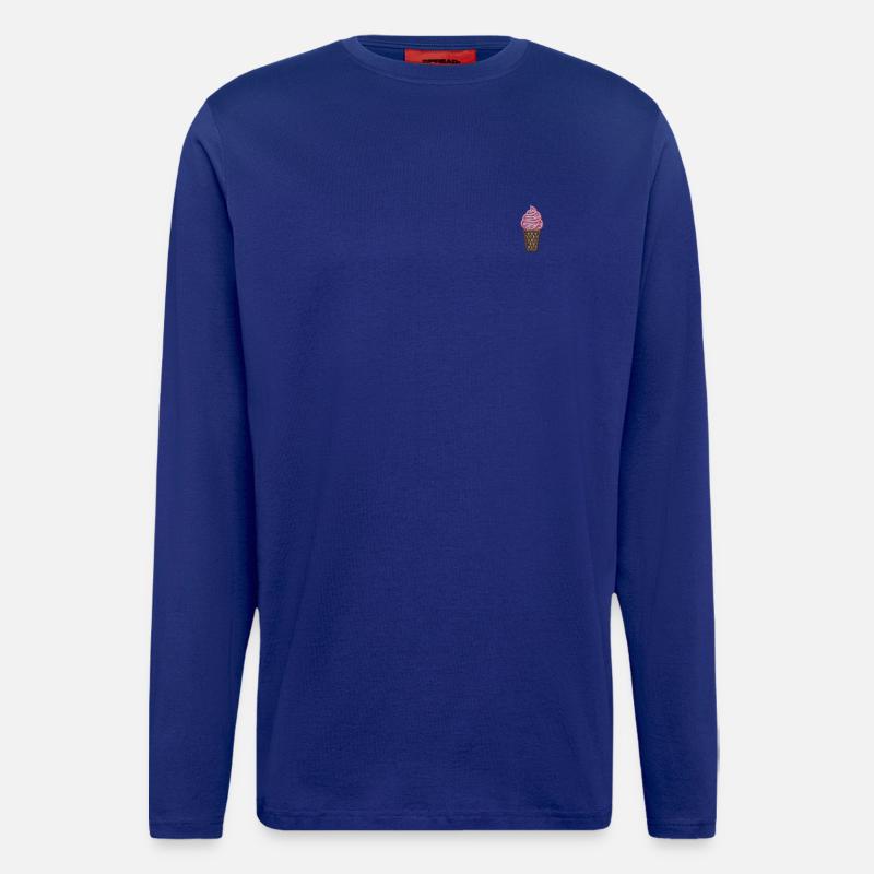 Softeis bestickt - Langarmshirt - made by SPREAD  - Iconic Blue